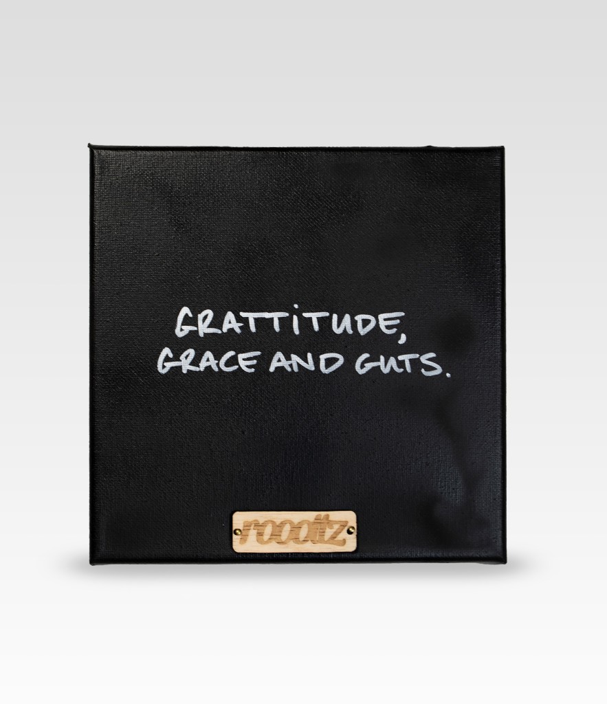 Wallword - Grattitudem grace and guts.